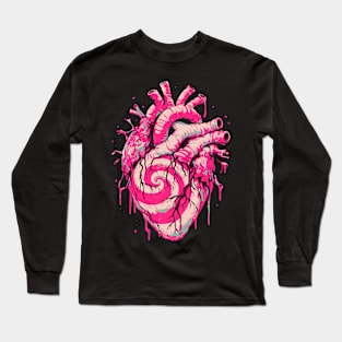 Spiral pink heart Long Sleeve T-Shirt